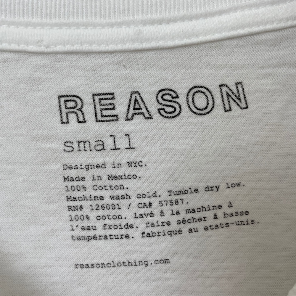 Reason Brand White Long Sleeve Graphic Tiger Tee - Picture 5 of 5